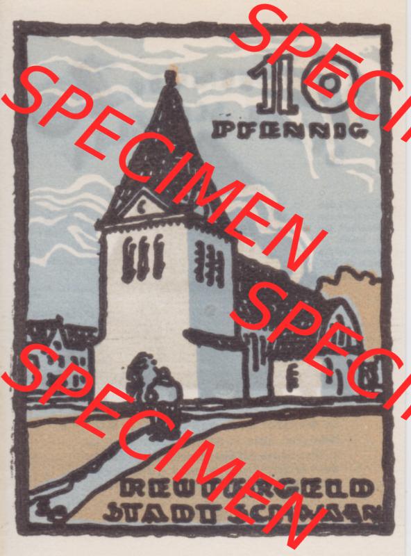 Deutsches Reich Reutergeld Schwaan 10 Pfennig, das Digitale Bild mit der Vorderseite vom hier gezeigten Reutergeld-Notgeld aus Stadt Schwaan steht im online Katalog zum katalogisieren und kategorisieren... Sammlung