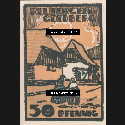 Deutsches Reich Reutergeld Goldberg 50 Pfennig, das Digitale Bild mit der Vorderseite vom hier gezeigten Reutergeld-Notgeld aus Goldberg steht im online Katalog zum katalogisieren und kategorisieren... Sammlung