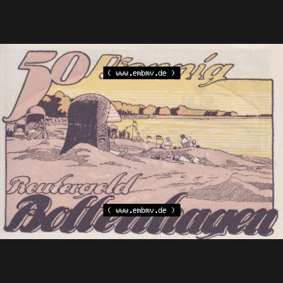 Deutsches Reich Reutergeld Boltenhagen 50 Pfennig, das Digitale Bild mit der Vorderseite vom hier gezeigten Reutergeld-Notgeld steht im online Katalog zum katalogisieren und kategorisieren der eigenen... Sammlung
