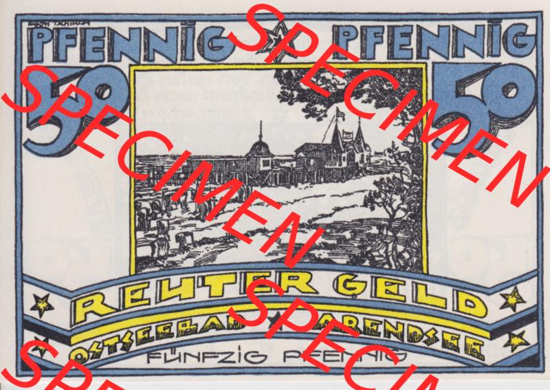 Deutsches Reich Arendsee 50 Pfennig, das Digitale Bild mit der Vorderseite vom hier gezeigten Reutergeld-Notgeld steht im online Katalog zum katalogisieren und kategorisieren der eigenen Notgeld-Sammlung... Sammlung