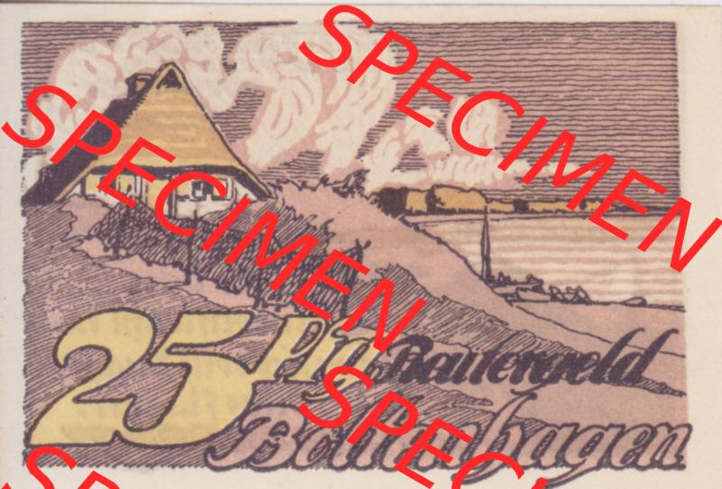 Deutsches Reich Reutergeld Boltenhagen 25 Pfennig, das Digitale Bild mit der Vorderseite vom hier gezeigten Reutergeld-Notgeld steht im online Katalog zum katalogisieren und kategorisieren der eigenen... Sammlung