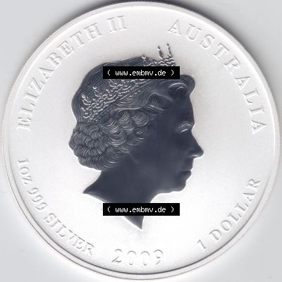 Münzen Australien Silbermünze 2009 (3) Sammlung