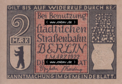 Notgeldscheine aus Berlin 1877 Berliner Strassenlokomotive (2) Sammlung