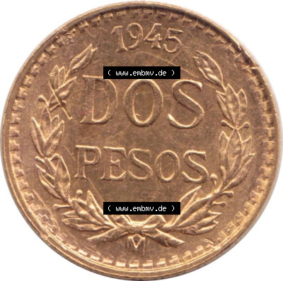 Münzen Chile Goldmünze 1945 (4) Sammlung