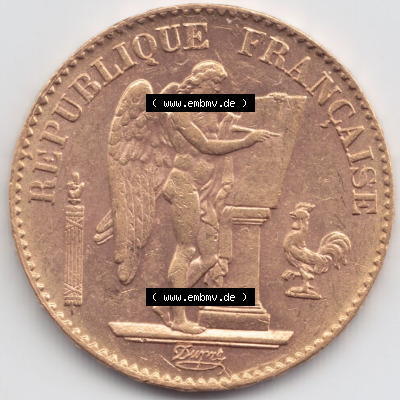 Münzen Frankreich Goldmünze 1896 (2) Sammlung