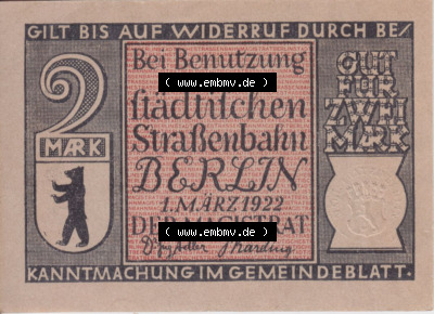 Notgeldscheine aus Berlin 1899 Erste Benzindroschke (2) Sammlung