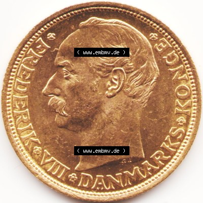 Münzen Dänemark Goldmünze 1911 (2) Sammlung