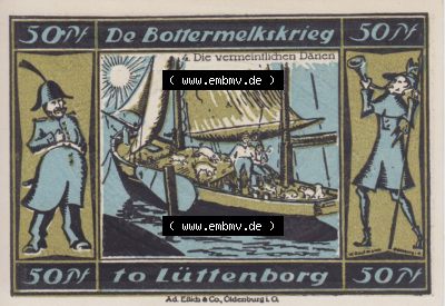 Notgeldscheine aus Lütjenburg 1921, 50 Pfennig, 4. Die vermeindlichen Dänen (2) Sammlung
