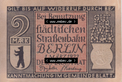 Notgeldscheine aus Berlin 1861 Berliner Personenpost (2) Sammlung