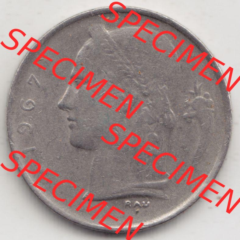 Münzen Belgien Eurovorläufer, Umlaufmünze vor Euroeinführung 1950-1988, 1 Francs-Franken 1967 Belgique (2) Sammlung