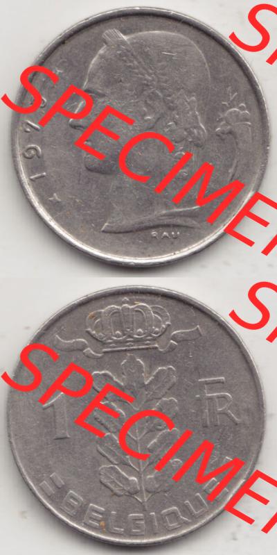 Münzen Belgien Eurovorläufer, Umlaufmünze vor Euroeinführung 1950-1988, 1 Francs-Franken 1973 Belgique (4) Sammlung