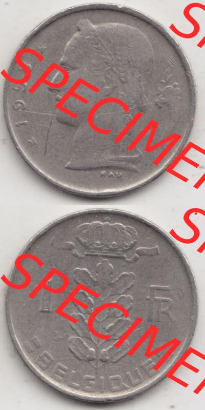 Münzen Belgien Eurovorläufer, Umlaufmünze vor Euroeinführung 1950-1988, 1 Francs-Franken 1958 Belgique (4) Sammlung