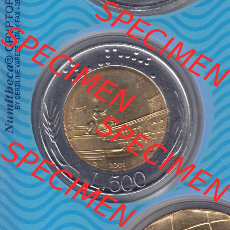 Münzen Italien / Italia Eurovorläufer, Umlaufmünze vor Euroeinführung 1982-2001, 500 Lira-Lire Unedeles Metall 2001 (1) Sammlung