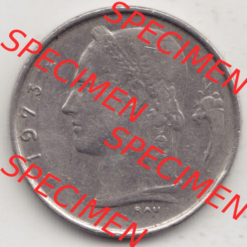 Münzen Belgien Eurovorläufer, Umlaufmünze vor Euroeinführung 1950-1988, 1 Francs-Franken 1973 Belgique (2) Sammlung