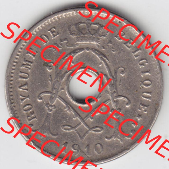 Münzen Belgien Eurovorläufer, Umlaufmünze vor Euroeinführung 1910-1932, 5 Ces, Centimes Koninkrijk Belgie (1) Sammlung