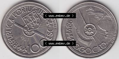 Münzen Portugal Eurovorläufer, Sondermünze vor Euroeinführung 1987-1987, 100 Escudo, Diogo Cao 1486 (3) Sammlung