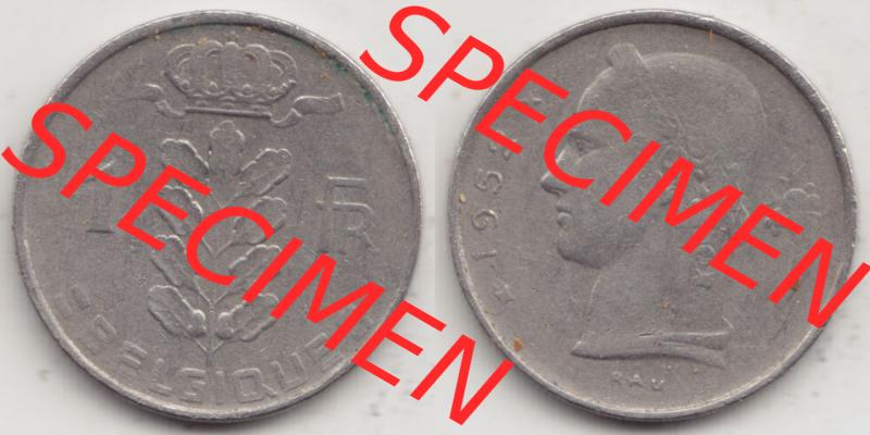 Münzen Belgien Eurovorläufer, Umlaufmünze vor Euroeinführung 1950-1988, 1 Francs-Franken 1952 Belgique (3) Sammlung
