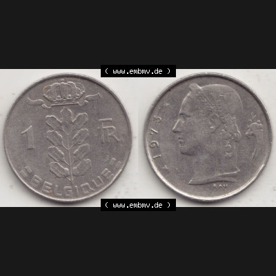 Münzen Belgien Eurovorläufer, Umlaufmünze vor Euroeinführung 1950-1988, 1 Francs-Franken 1973 Belgique (3) Sammlung