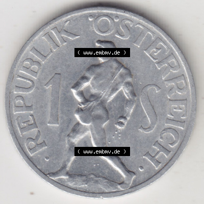 Münzen Österreich / Austria Eurovorläufer, Umlaufmünze vor Euroeinführung 1946-1957, 1 Schilling 1952 (2) Sammlung