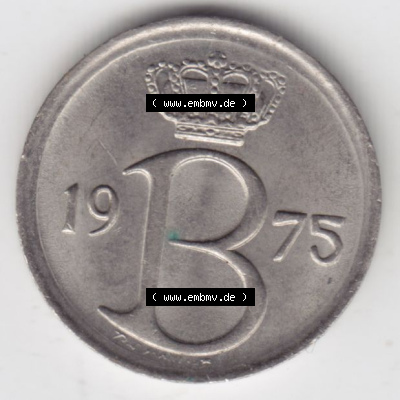 Münzen Belgien Eurovorläufer, Umlaufmünze vor Euroeinführung 1964-1975, 25 Centimes Belgique (2) Sammlung