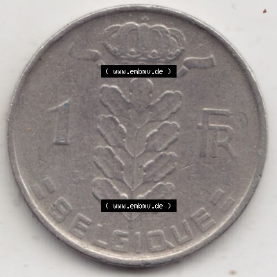 Münzen Belgien Eurovorläufer, Umlaufmünze vor Euroeinführung 1950-1988, 1 Francs-Franken 1958 Belgique (1) Sammlung