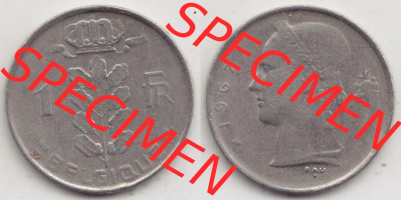 Münzen Belgien Eurovorläufer, Umlaufmünze vor Euroeinführung 1950-1988, 1 Francs-Franken 1967 Belgique (3) Sammlung