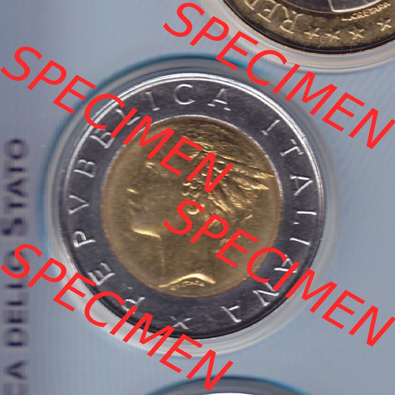 Münzen Italien / Italia Eurovorläufer, Umlaufmünze vor Euroeinführung 1982-2001, 500 Lira-Lire Unedeles Metall 2001 (2) Sammlung