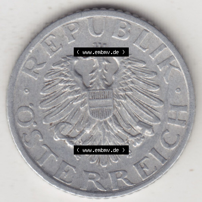 Münzen Österreich / Austria Eurovorläufer, Umlaufmünze vor Euroeinführung 1946-1955, 50 Groschen 1947 I. (1) Sammlung