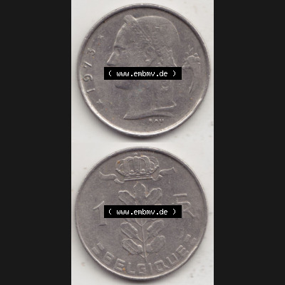 Münzen Belgien Eurovorläufer, Umlaufmünze vor Euroeinführung 1950-1988, 1 Francs-Franken 1973 Belgique (4) Sammlung