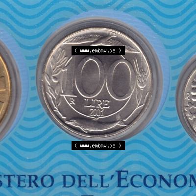 Münzen Italien / Italia Eurovorläufer, Umlaufmünze vor Euroeinführung 1993-2001, 100 Lira-Lire Vor Euro 2001 (2) Sammlung