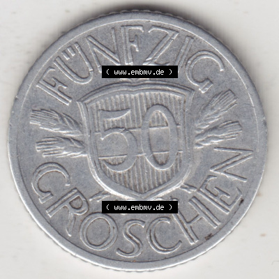 Münzen Österreich / Austria Eurovorläufer, Umlaufmünze vor Euroeinführung 1946-1955, 50 Groschen 1946 (2) Sammlung