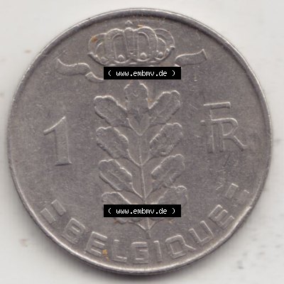 Münzen Belgien Eurovorläufer, Umlaufmünze vor Euroeinführung 1950-1988, 1 Francs-Franken 1973 Belgique (1) Sammlung