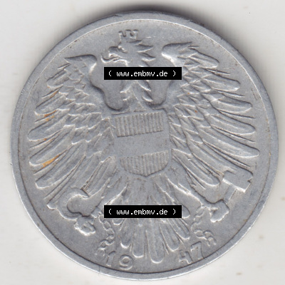 Münzen Österreich / Austria Eurovorläufer, Umlaufmünze vor Euroeinführung 1946-1957, 1 Schilling 1947 III. (1) Sammlung
