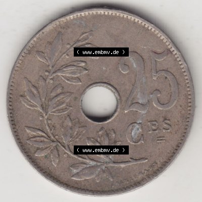 Münzen Belgien Eurovorläufer, Umlaufmünze vor Euroeinführung 1913-1929, 25 Ces, 1921 Centimes Belgique (1) Sammlung
