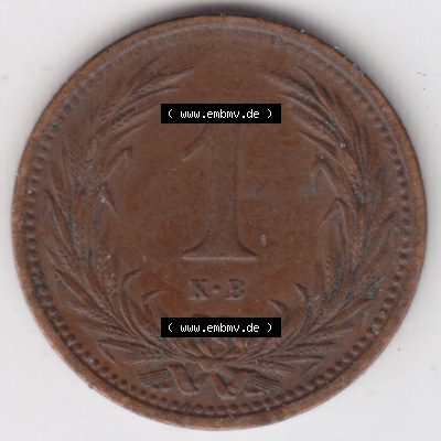 Münzen Ungarn / Magyarország Eurovorläufer, Umlaufmünze vor Euroeinführung 1892-1914, 1 Filler 1894 (2) Sammlung