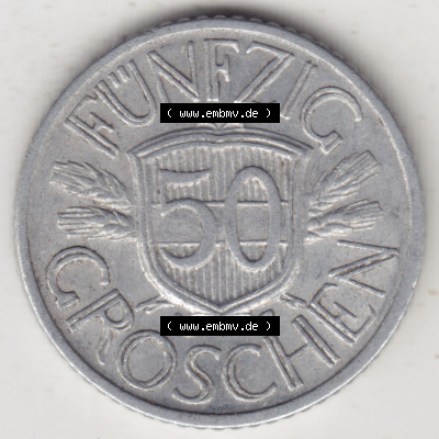 Münzen Österreich / Austria Eurovorläufer, Umlaufmünze vor Euroeinführung 1946-1955, 50 Groschen 1947 I. (2) Sammlung