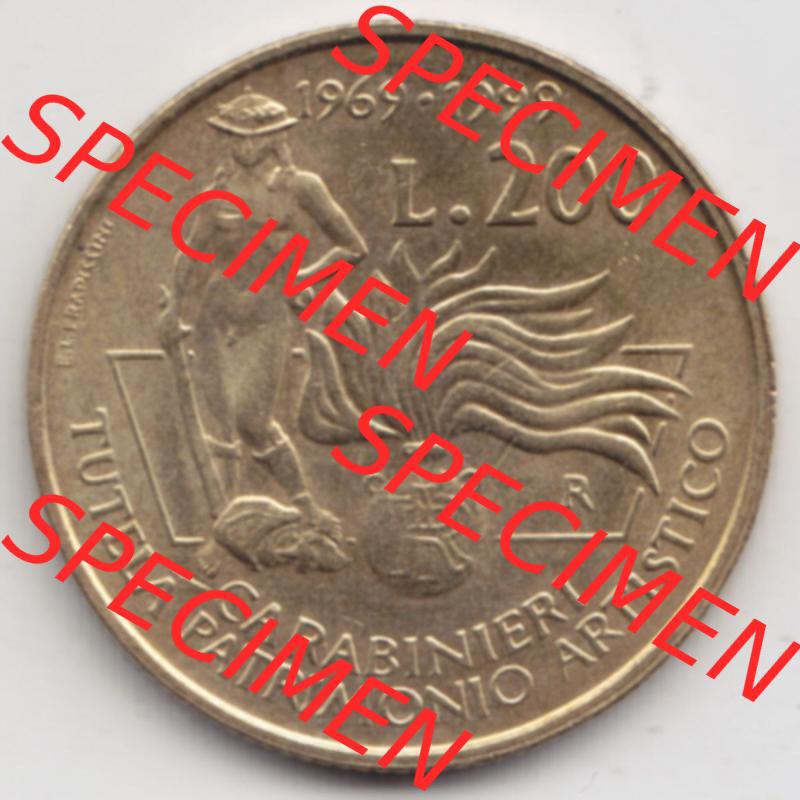 Münzen Italien / Italia Eurovorläufer, Umlaufmünze vor Euroeinführung 1999-1999, 200 Lire Carabinieri, Schutz der Kunsterbe (1) Sammlung