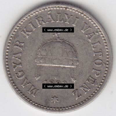 Münzen Ungarn / Magyarország Eurovorläufer, Umlaufmünze vor Euroeinführung 1892-1914, 1 Filler 1893 (1) Sammlung