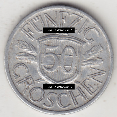 Münzen Österreich / Austria Eurovorläufer, Umlaufmünze vor Euroeinführung 1946-1955, 50 Groschen 1947 II. (2) Sammlung