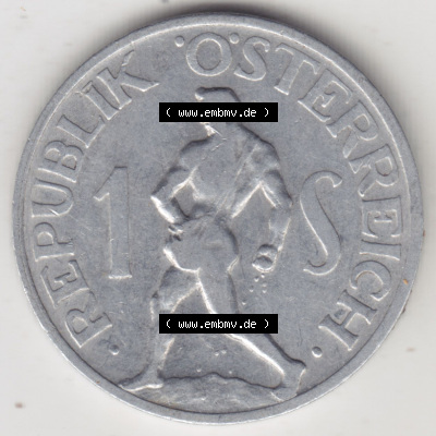 Münzen Österreich / Austria Eurovorläufer, Umlaufmünze vor Euroeinführung 1946-1957, 1 Schilling 1947 II. (2) Sammlung