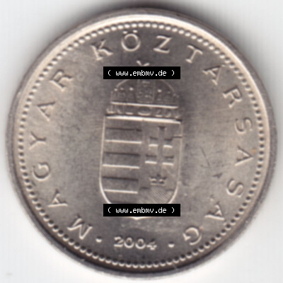Münzen Ungarn / Magyarország Eurovorläufer, Umlaufmünze vor Euroeinführung 1992-2008, 1 Forint 2004 (1) Sammlung