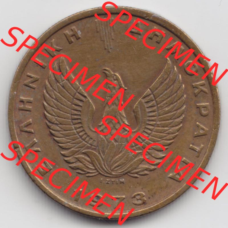 Münzen Griechenland Eurovorläufer, Umlaufmünze vor Euroeinführung 1973, 2 Apaxmai, Drachmen. Rückseite einer Münze aus Griechenland in Europa als... Sammlung