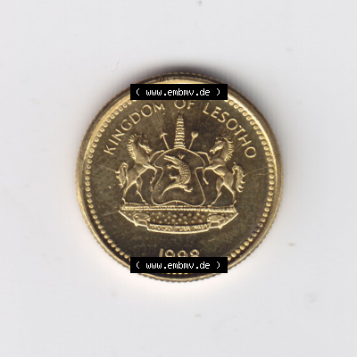 Münzen aus Afrika Lesotho Umlaufmünze 1998-2006, 5 Lisente 1998 (1) Sammlung