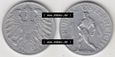 Münzen Österreich / Austria Eurovorläufer, Umlaufmünze vor Euroeinführung 1946-1957, 1 Schilling 1946 II. (3) Sammlung