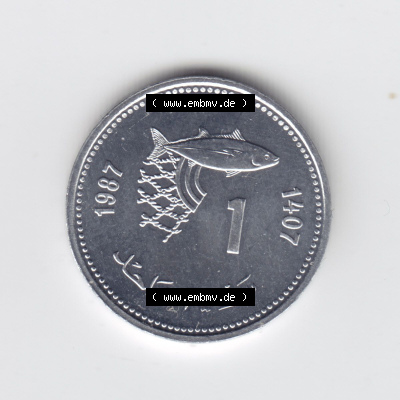 Münzen aus Afrika Marokko Umlaufmünze 1987-1987, AH1407, 1 Centime (2) Sammlung