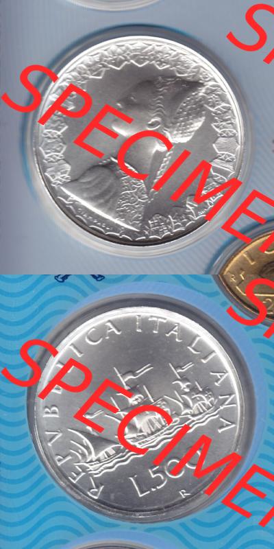 Münzen Italien / Italia Eurovorläufer, Umlaufmünze vor Euroeinführung 1958-2001, 500 Lira-LIre Silber 2001 (4) Sammlung
