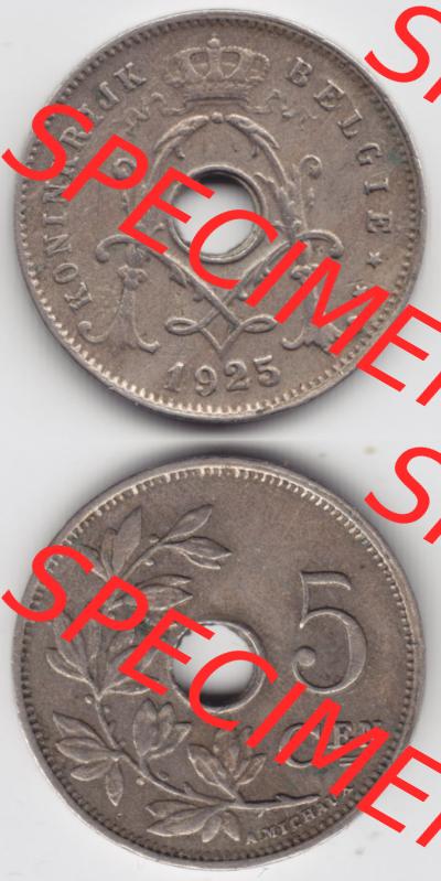 Münzen Belgien Eurovorläufer, Umlaufmünze vor Euroeinführung 1910-1931, 5 Cen, Centimes Koninkrijk Belgie (4) Sammlung