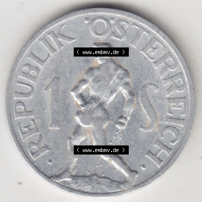 Münzen Österreich / Austria Eurovorläufer, Umlaufmünze vor Euroeinführung 1946-1957, 1 Schilling 1957 (2) Sammlung