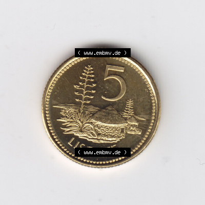 Münzen aus Afrika Lesotho Umlaufmünze 1998-2006, 5 Lisente 1998 (2) Sammlung