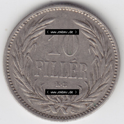 Münzen Ungarn / Magyarország Eurovorläufer, Umlaufmünze vor Euroeinführung 1892-1914, 1 Filler 1893 (2) Sammlung